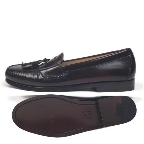 Cole Haan Pinch Tassel Loafers Size 9 B Burgundy - Picture 5 of 12